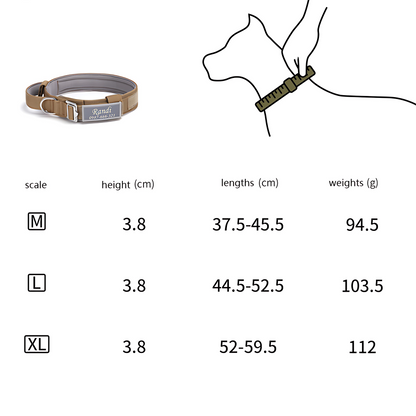 Tactical Custom Dog Collar|for Medium and Large Dogs