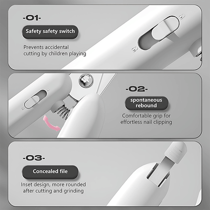Professional Lighted Anti-Cut Pet Nail Clipper
