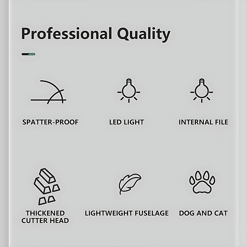 Professional Lighted Anti-Cut Pet Nail Clipper
