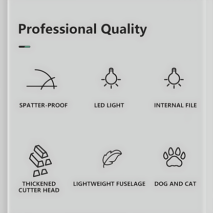 Professional Lighted Anti-Cut Pet Nail Clipper