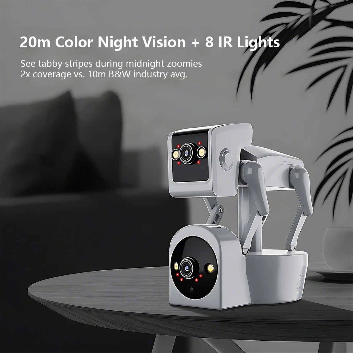 Robot Dog Design Pet Camera | Dual Lens & Free Cloud Storage