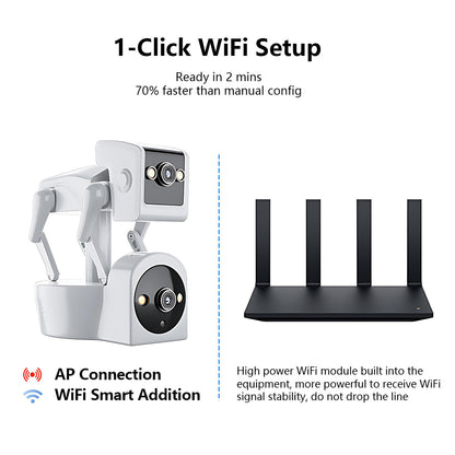 Robot Dog Design Pet Camera | Dual Lens & Free Cloud Storage