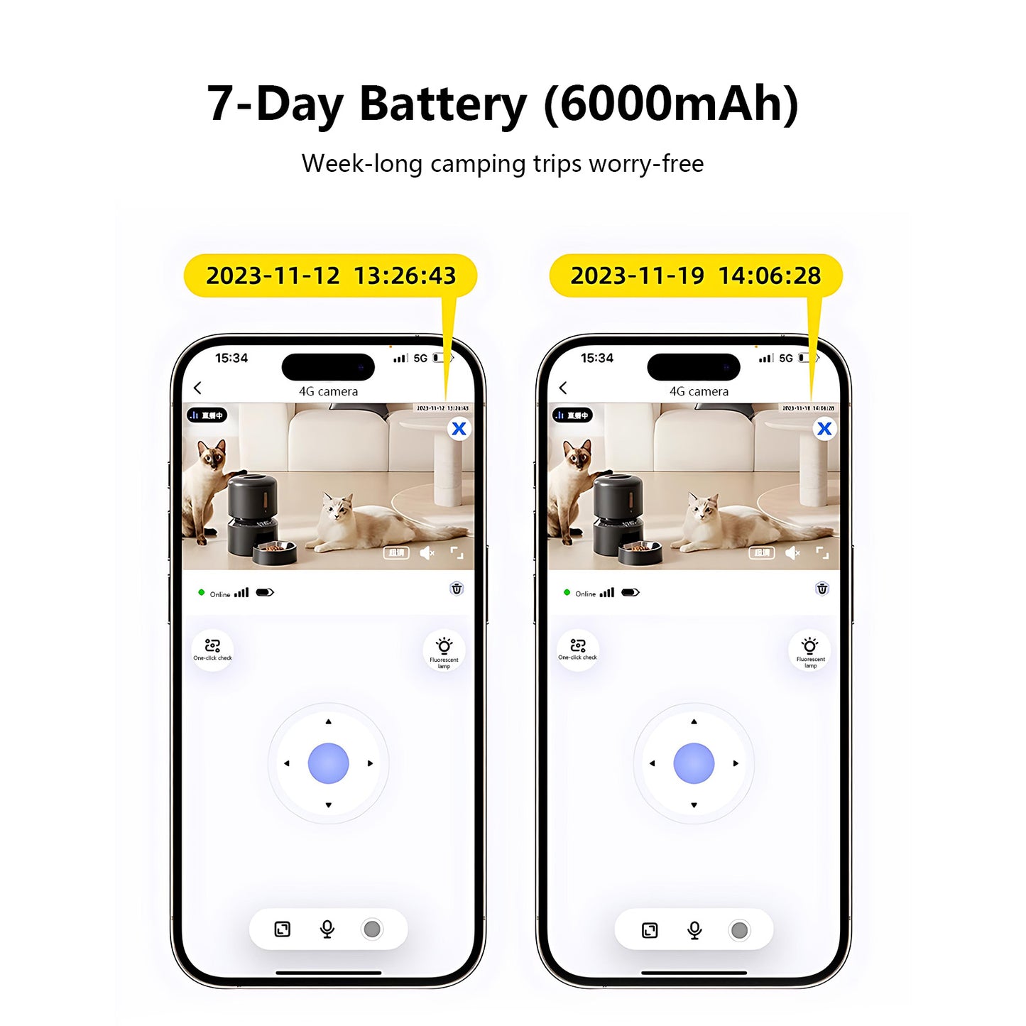 Remote Control Car Design Pet Camera | Movable & 7-Day Battery