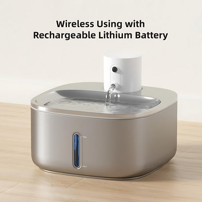 Stainless Steel Cat Water Fountain | 108oz/3.2L & Automatic
